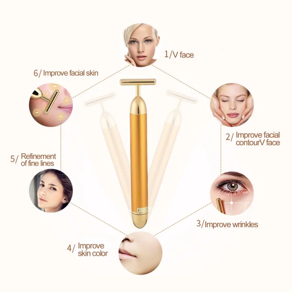 Новое поступление энергетический Beauty Bar инструмент для массажа лица Т образная