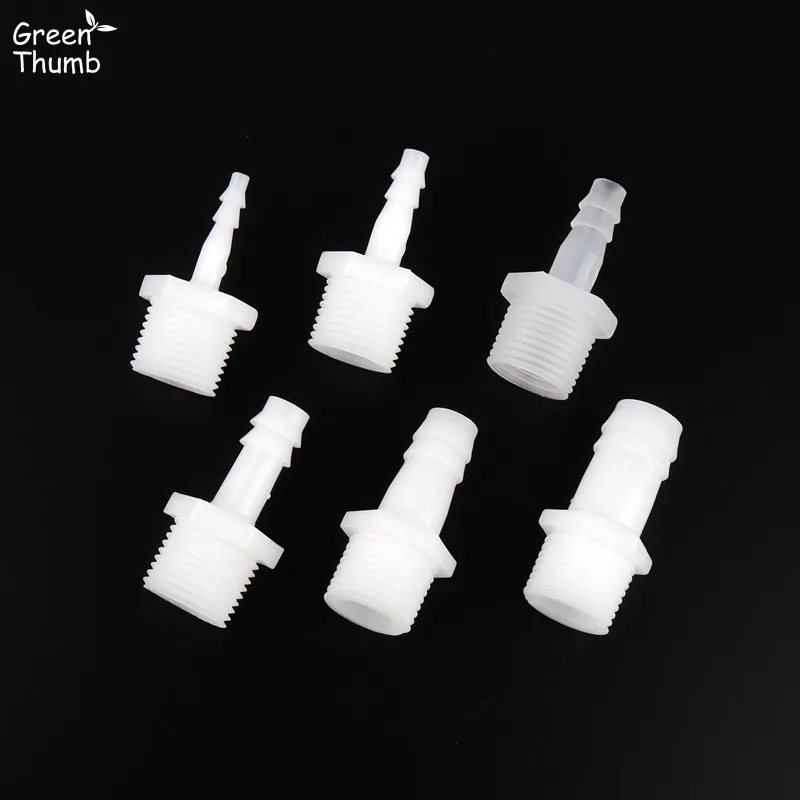 50 шт. 1/2 inch 4 ~ 20 мм Мужская нить прямой разъем белый пластиковый