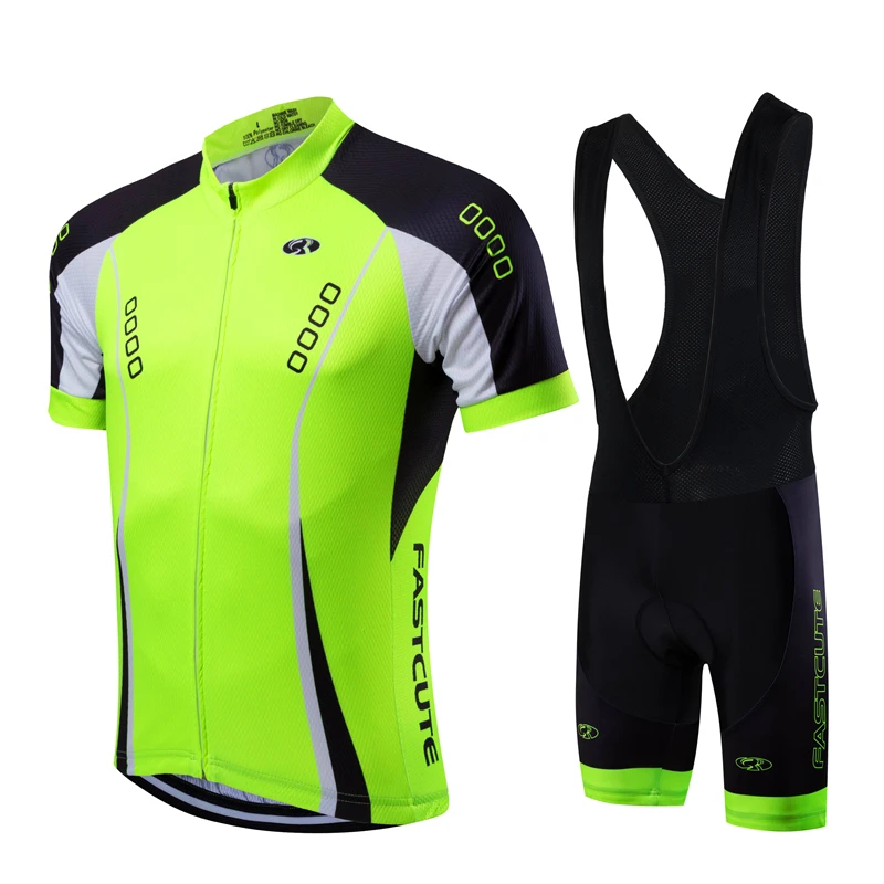 8 FASTCUTE Cycling clothing set men short set gel pad breathable ropa ciclismo quick dry conjunto ciclismo#65 - Цвет: 8