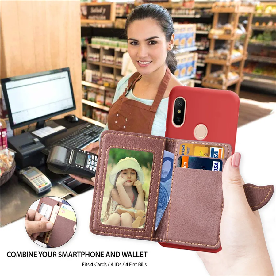 Вертикальный кожаный чехол для телефона с подставкой Xiaomi F1 Redmi 4A 4X Note4X 5 Plus Note5 6 Pro