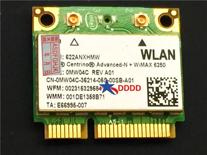 

Original FOR DELL laptop Half Mini Wireless WLAN Wifi Card 0MW04C MW04C CN-0MW04C N6250 fully tested