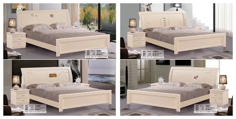 Деревянная кровать из твердой древесины модная резная кожаная французская