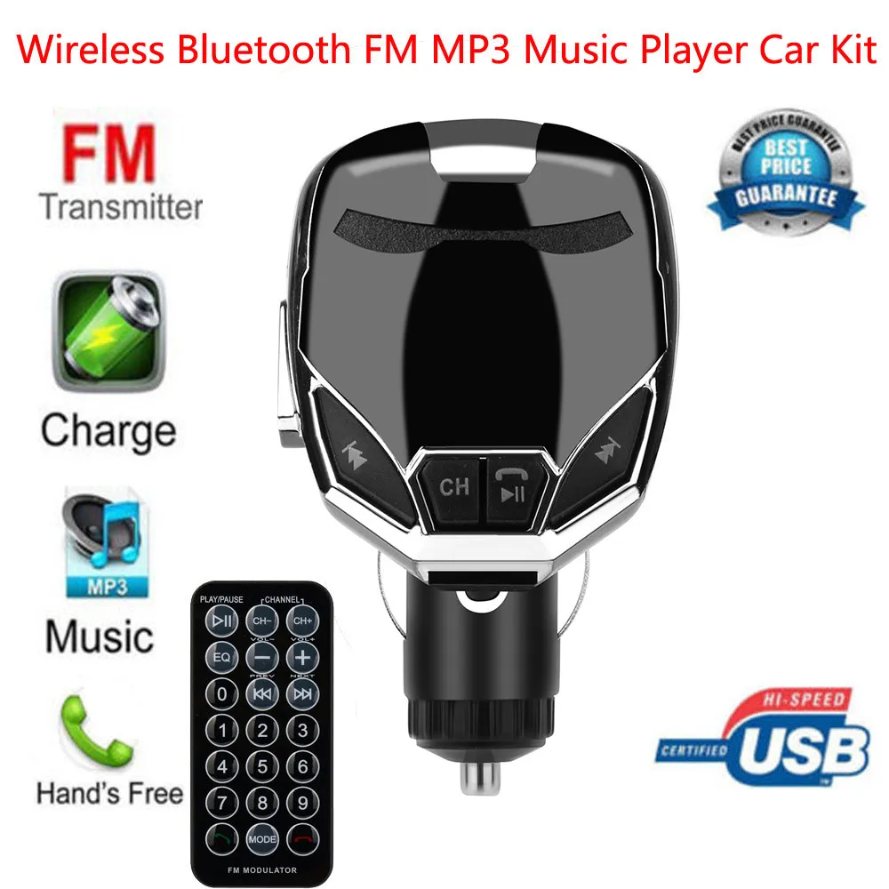 Беспроводной Bluetooth зарядное устройство fm передатчик модулятор Автомобильный