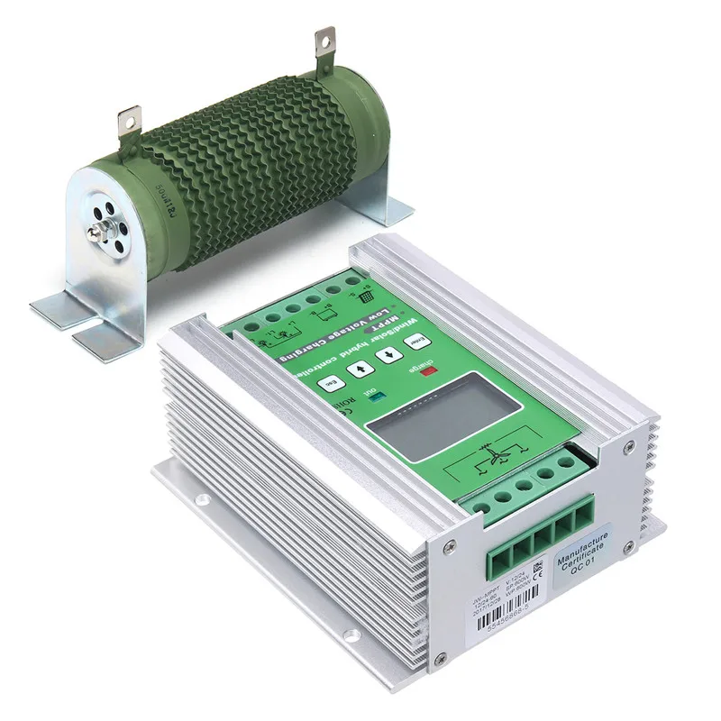 1200 W/1100 W/900 W/450 Вт со слежением за максимальной точкой мощности, ветро-солнечной гибридной Boost контроллера заряда защитой от ветра турбины зарядное устройство 12V 24V применяются+ самосвал погрузчик резистор