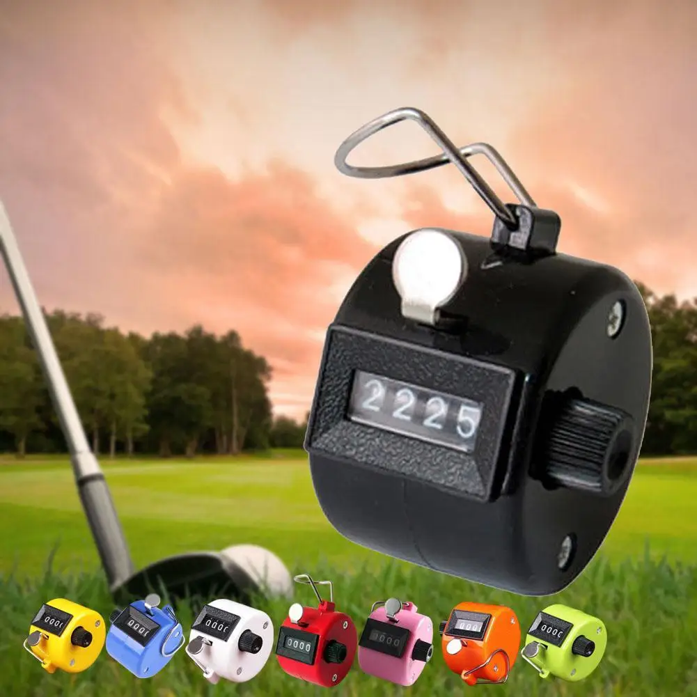 Ручной счетчик металла 4 цифры ручные счетчики нажатие ручной людей Счетный цвет