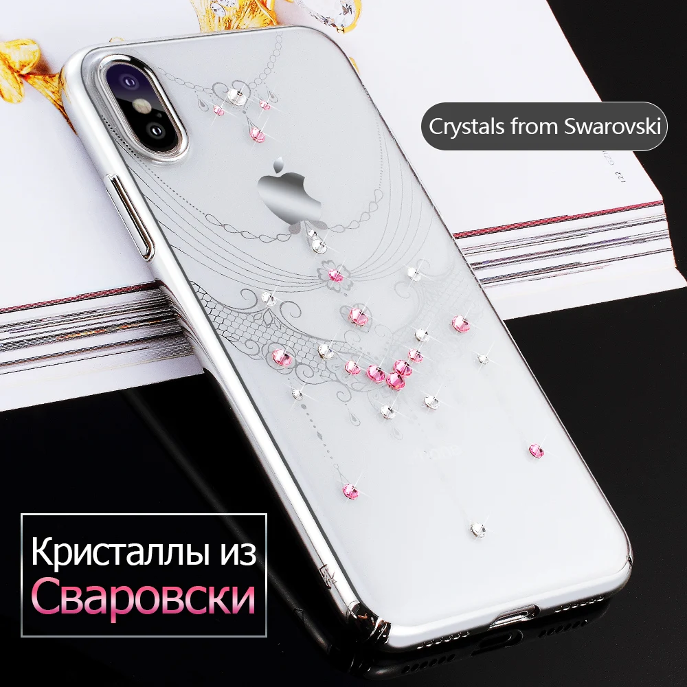 KINGXBAR Case for iPhone 7 Cases Crystals from Swarovski X with Rhinestones Cover 8 Plus Strass |