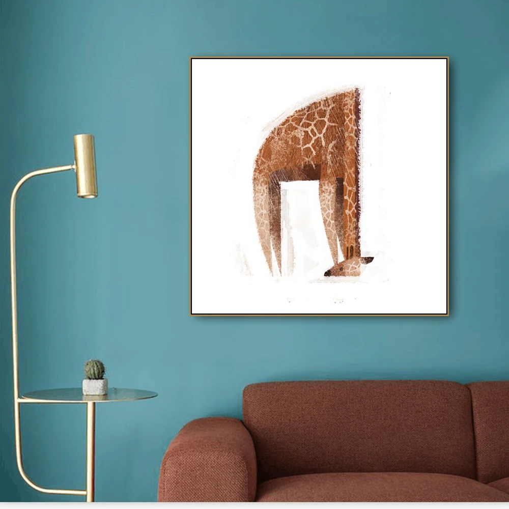 

Funny Giraffe Print Canvas Calligraphy Painting Wall art Picture for Living Room Bedroom Art Poster Decoration Picture Morden