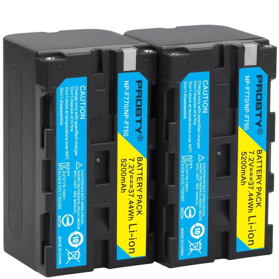 2 pcs Battery Для sony NP-F770 NP-F750 NP F770 батарея для sony CCD-RV100 SC5 TR940 TR917 Камера CN-160 CN-216 CN-304 YN 300 VL600 светодиодный видео - Цвет: 2 pcs Battery