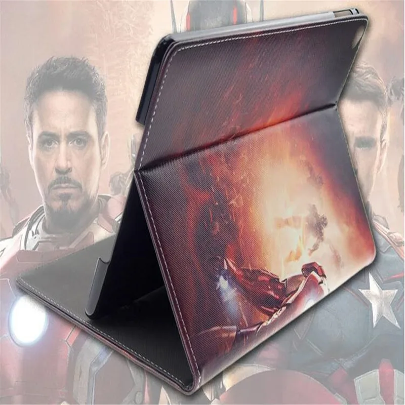 Кожаный чехол для планшета ipad 2 3 4 common heroes серии smooth surface с Суперменом Пауком