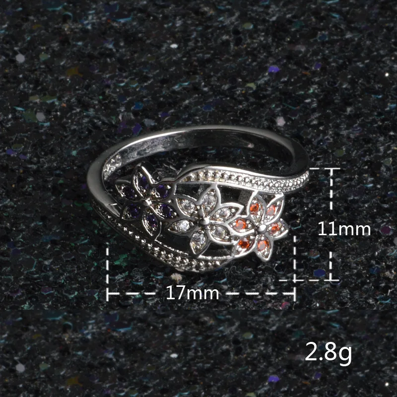 Женское Обручальное кольцо Bijoux bague Femme Серебряное обручальное с кристаллами и