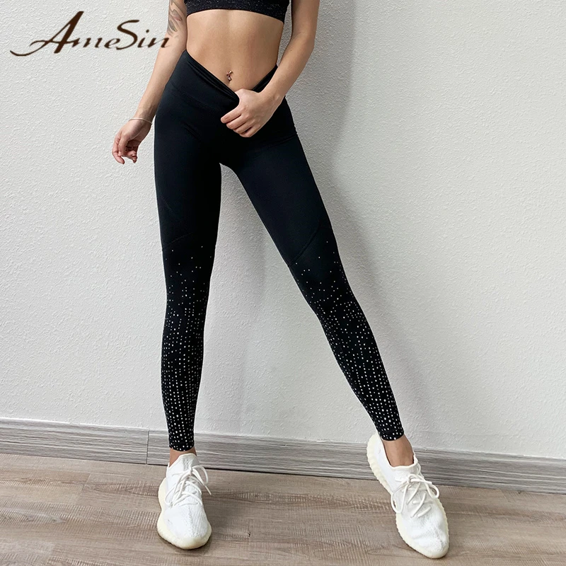 AmeSin Printed Yoga Pants Women Push Up Professional Running Fitness Gym Sport Leggings Tight Trouser Pencil Leggins YLF019 | Спорт и