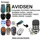 433 МГц непрерывный код AVIDSEN пульт дистанционного управления совместимый AVIDSEN модель 104251104250104250 старый104250 красный104257 дистанционный гараж