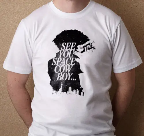 Ковбой Бибоп Спайк Космический ковбой новые белые футболки футболка S 3Xl хит 2019