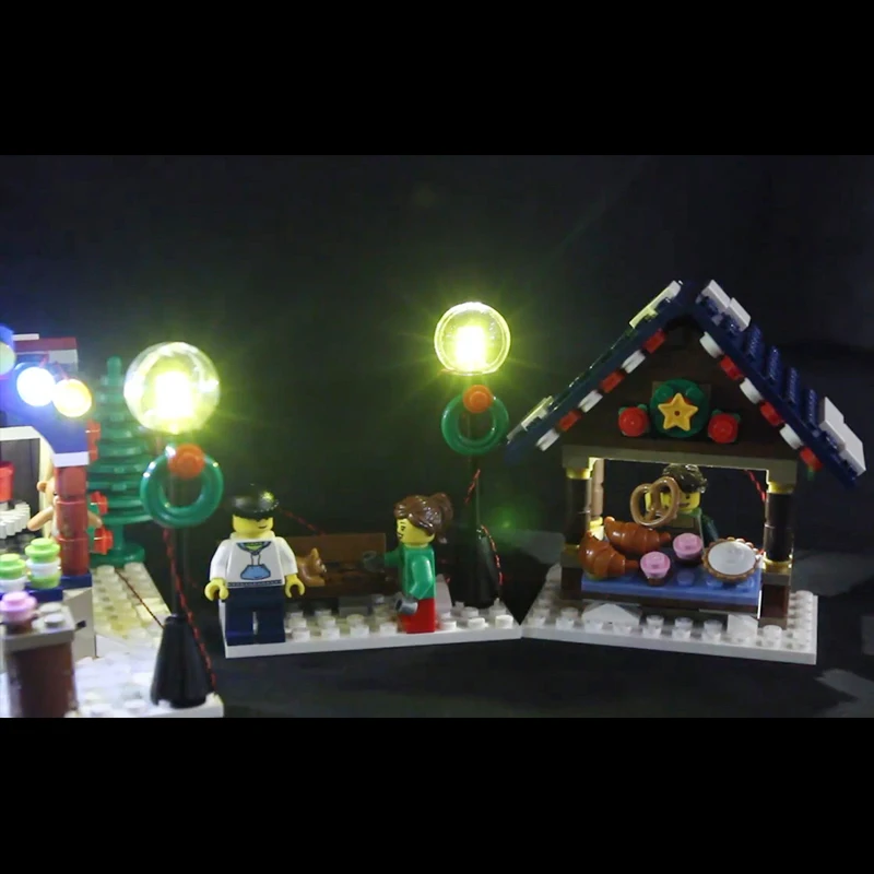 Светодиодная лампа для Lego 10235 Рождественская зимняя деревенская ярмарка