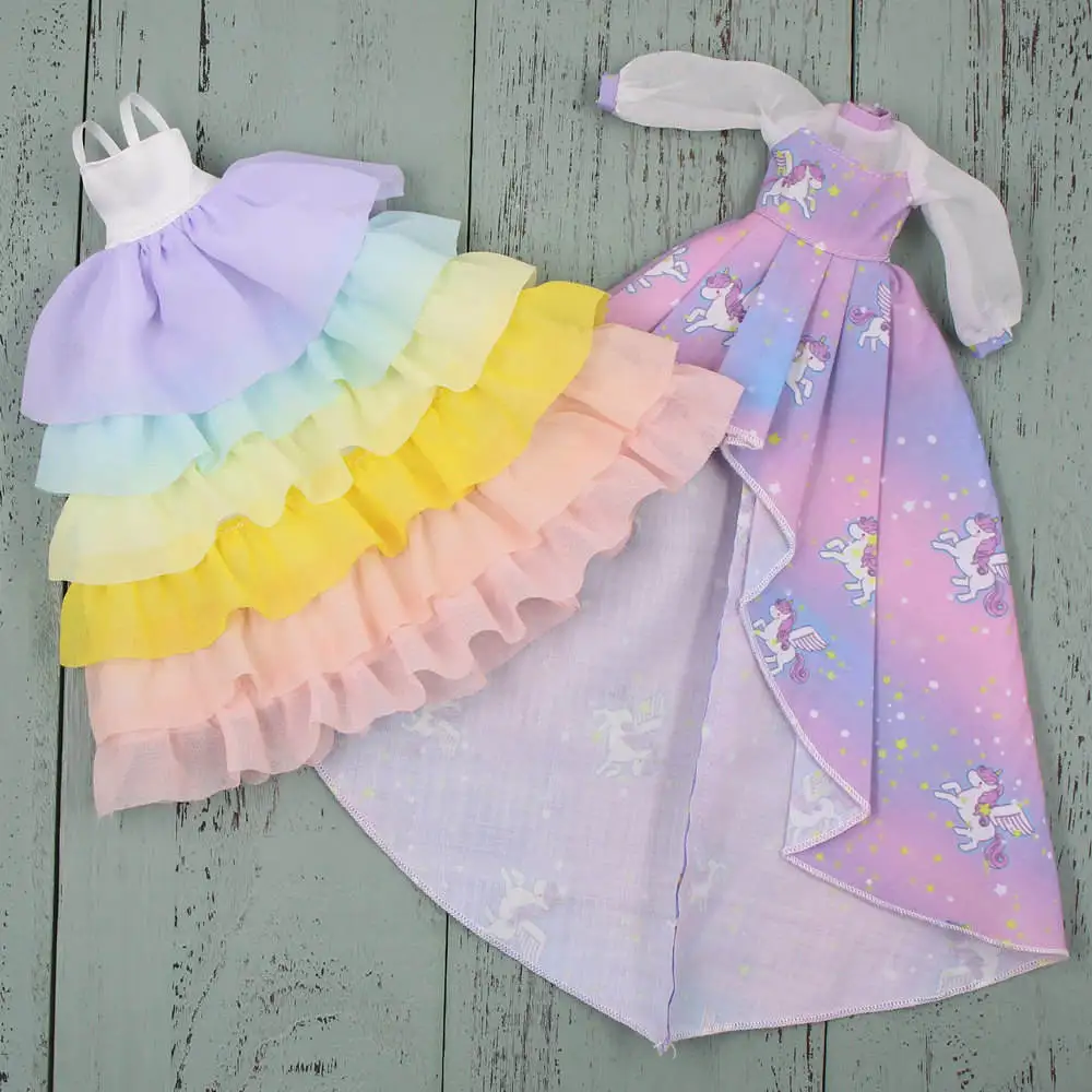 B ICY Blyth кукла Единорог Девичья комбинация, включая кукла и одежды и ручной набор AB принцесса туалетный 1/6bjd - Цвет: B