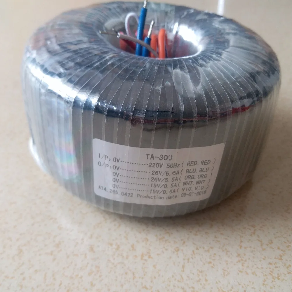 2*26V 5.5A 2*15V 0.5A Toroidal transformer ring copper custom 220V input 300VA for power supply | Обустройство дома