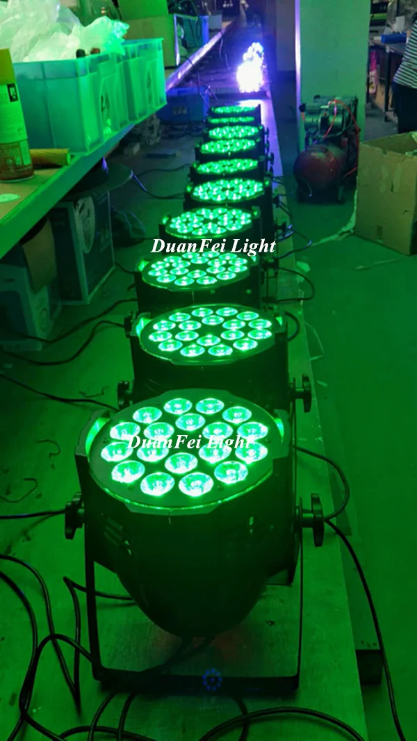 12 шт. светодиодный светильник dmx 18x12 Вт rgbw 64 шт.|Эффект освещения сцены| |