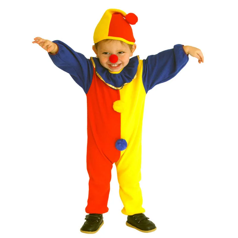 Милые детские клоуны косплей на Хэллоуин мягкий пушистый комбинезон комбинезоны