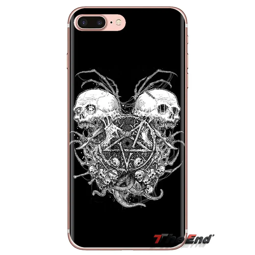 Сатанинский череп мягкие прозрачные чехлы Чехлы для iPod Touch Apple iPhone 4 4S 5 5S SE 5C 6 6S 7 8 X