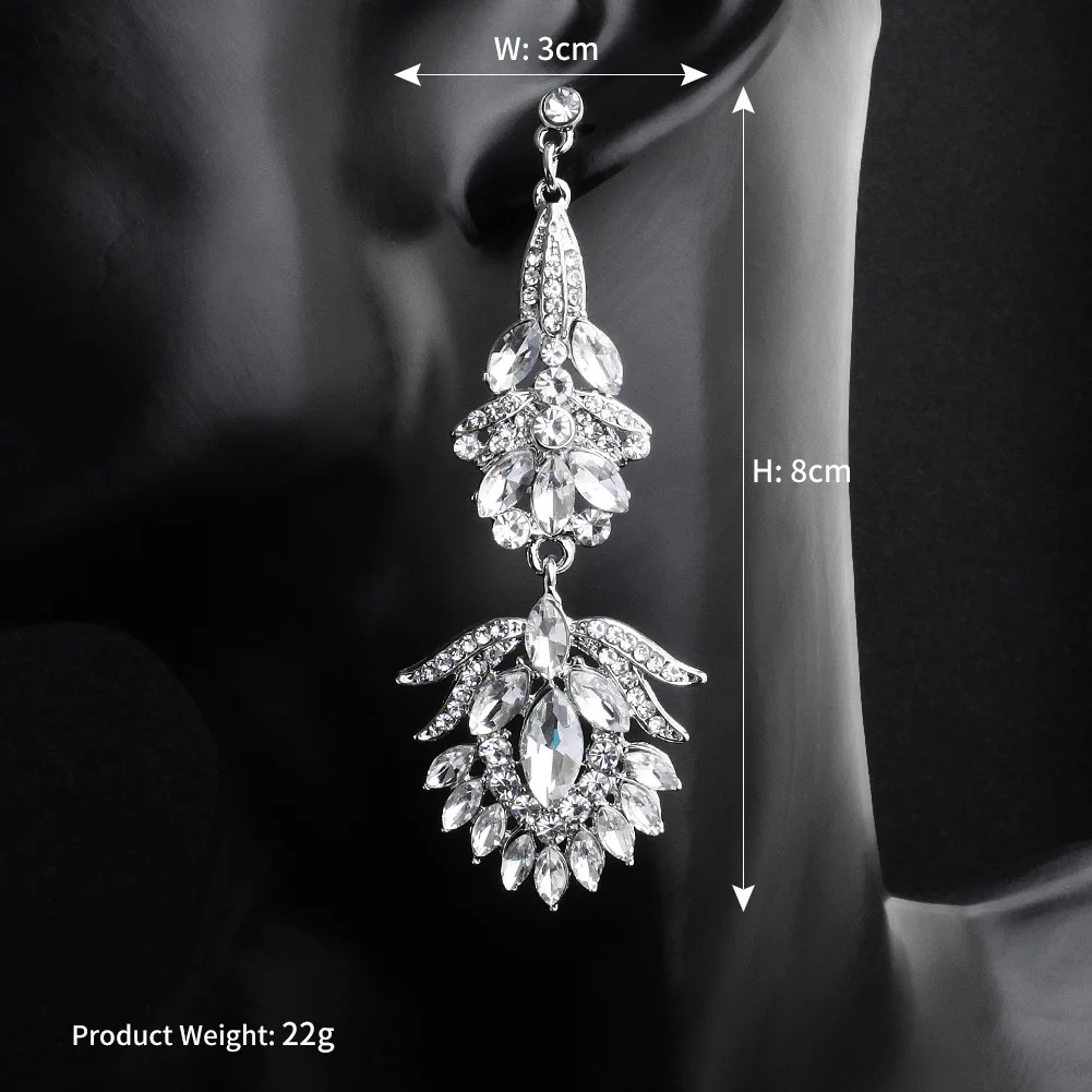 Swarovski украшения со стразами серьги простые Винтажные невесты Свадебные