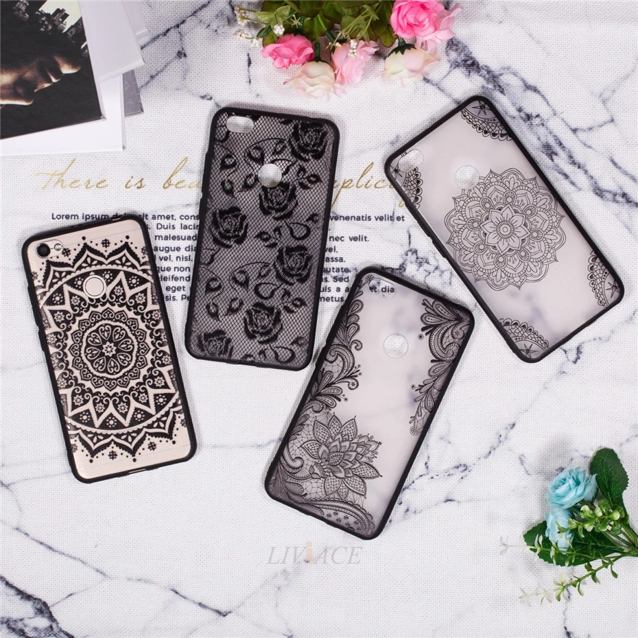 Чехол для телефона xiaomi redmi 4A 4X 5A note prime girl 3D рельефный кружевной цветок ТПУ