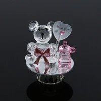 50pcs crystal bear milk bottle baptism baby shower souvenirs party favors christening giveaway gift for guests w9977