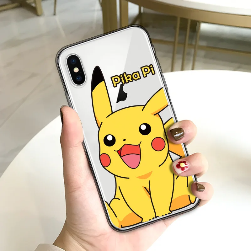 Japanese Kawaii Pokemons cute anime phone case For coque iphone 7 8 puls 6s plus XS max silicon shell for cover X XR |