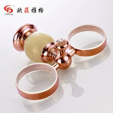 Бесплатная Доставка Фарфор Медь Мода Розовое Золото Двойной Подстаканник