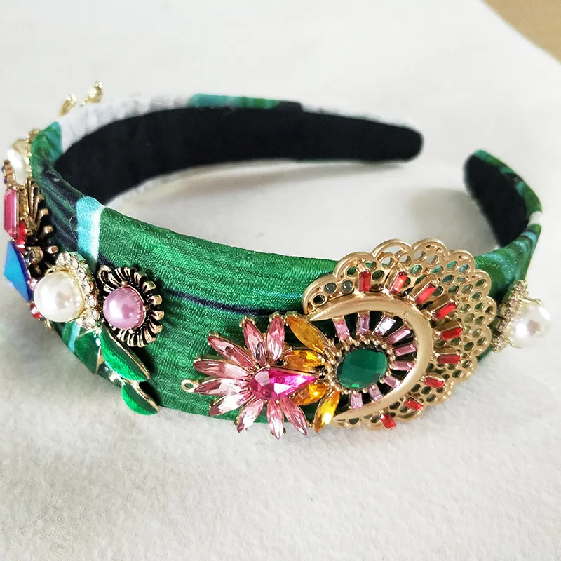 Повязка на голову с жемчугом в стиле барокко ручной работы свадебный аксессуар