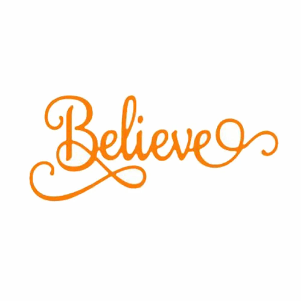 Трафарет для скрапбукинга &quotBelieve&quot из металла &quotсделай сам&quot карбоновая