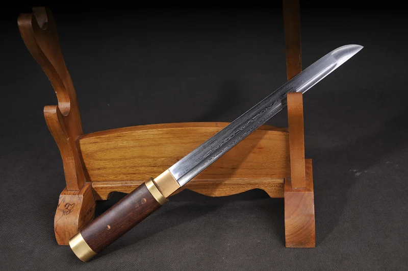 Китайский меч династии Тан прямое лезвие дамасская сложенная сталь ручная