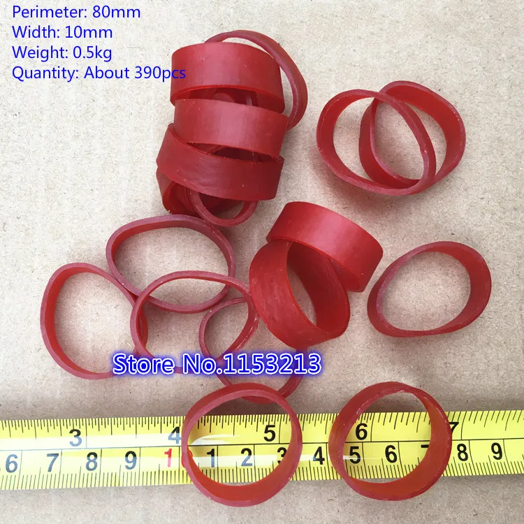 0.5kg/360pcs 80mm*10mm Elastic Hair Rubber Band Natural Ring daimeter 25mm Bovine tendons Sealing Belay use for Vegetable | Канцтовары