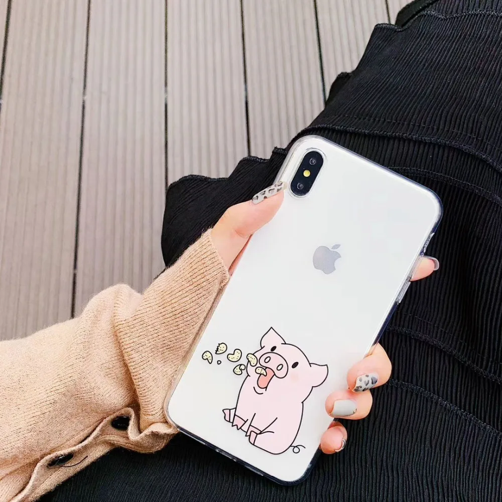 Чехол Boucho для iphone X XS MAX XR ультра-тонкие силиконовые чехлы телефонов 6 6S 7 8 Plus милый