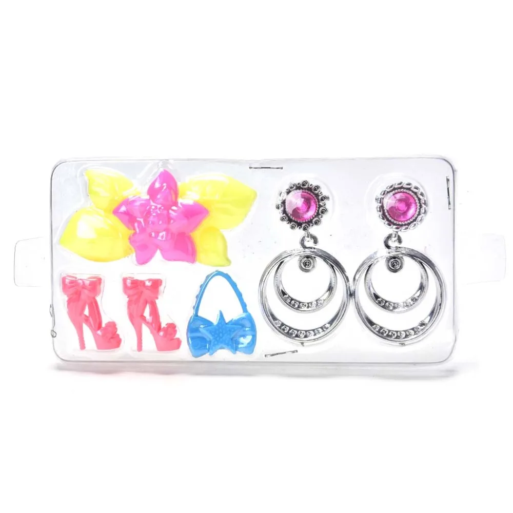 1 Компл. Милые Куклы Аксессуары Блистерной Игрушка Для Барби Мода Заколки Волос