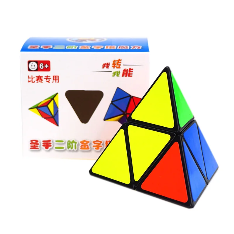 

Shengshou 3*3*3 скоростная Пирамида магический куб профессиональные магические кубики Пазлы красочные Обучающие Детские игрушки кубик