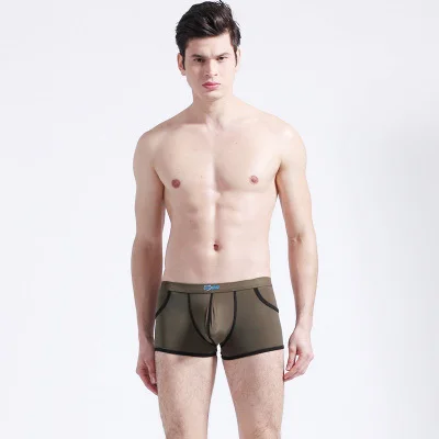 Новое поступление мужские трусы боксеры нижнее белье с карманом привлекательное