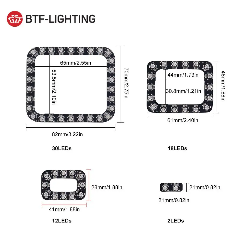 DC5V автомобильный светильник 62 светодиодный s Пиксельная панель WS2812B 5050 RGB 64 светодиодный 256 светодиодный ламповый экран цифровой индивидуально адресуемый полный цвет мечты