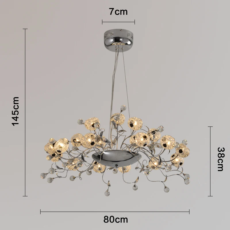 Restaurant chandeliers creative personality modern minimalist Nordic style crystal living room bedroom European led lighting | Освещение