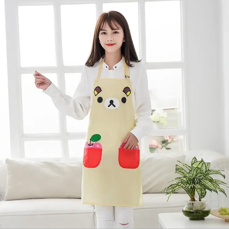 Мультфильм карманы Япония женщина фартук кухня hello Cook Водонепроницаемый очистки