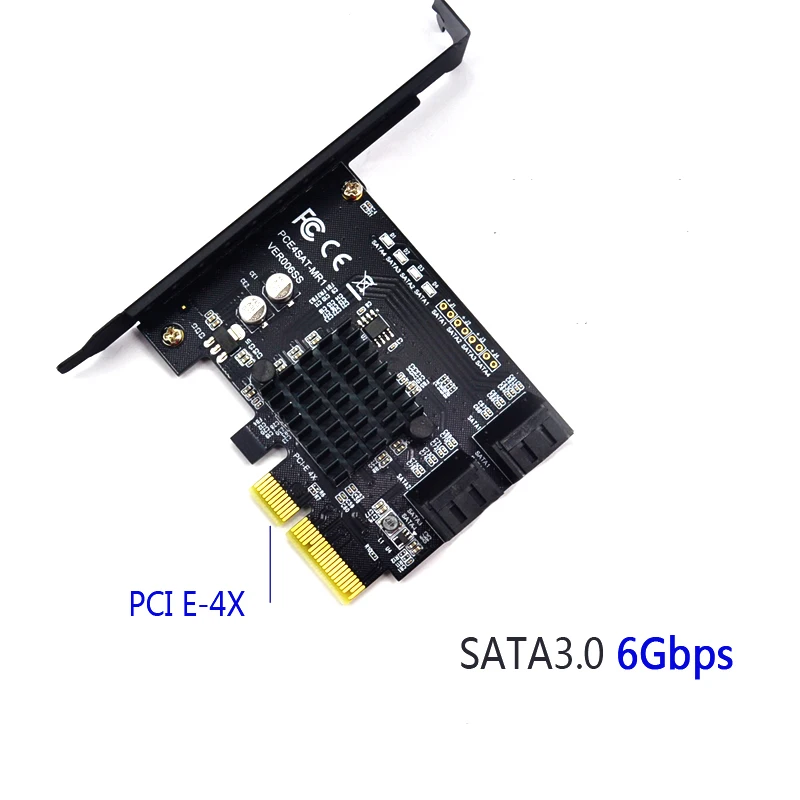 88SE9230 чип SATA III(6 Гбит/с) 4 порта PCI-Express контроллер карты Совместимость PCI Express x4, x8, x16 материнская плата для HDD SSD