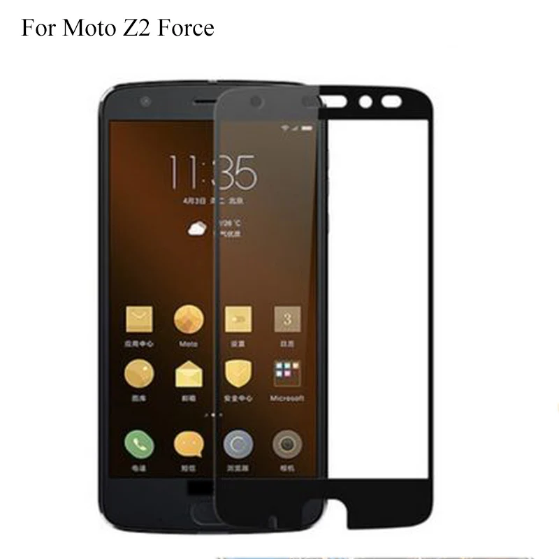 2 шт. закаленное стекло для Moto Z2 Force Z полное покрытие 9H взрывозащищенное Защитное