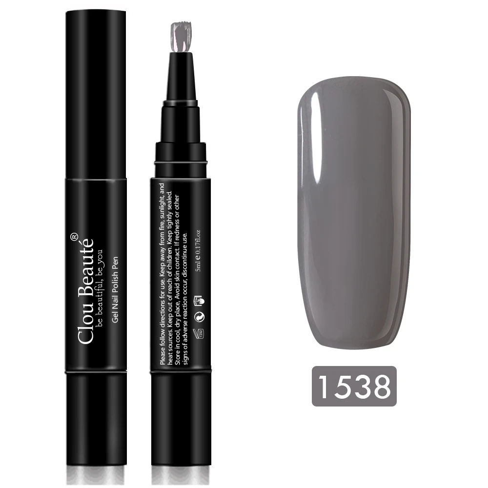1538 Clou Beaute 60 чистых цветов гель лак для ногтей ручка paznokcie Маникюр УФ-гель для ногтей Гибридный гель лак для ногтей набор гель-краски - Цвет: 1538