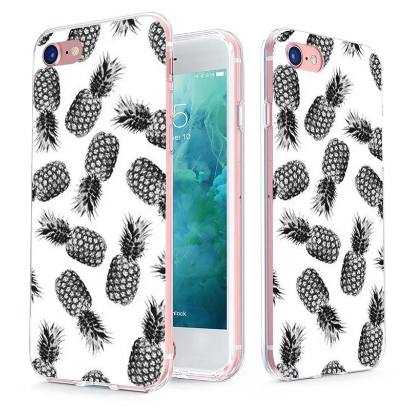 MLCRIYG Soft Phone Case For iPhone 6 6S Plus 7 7Plus 8 8Plus X TPU Colorful Flower Flora Pig Painted Fundas C007 |