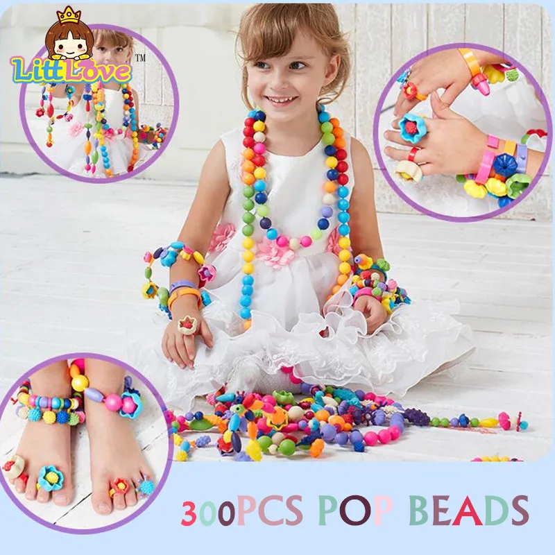 Фото LittLove 200 шт. DIY Pop Beads ювелирные изделия модные игрушки детские развивающие блоки