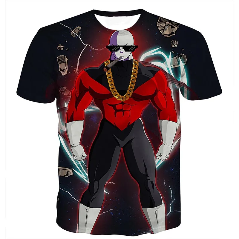 Dragon Ball Z/мужские летние футболки, 3D принт, Супер Саян, малыш, Сон Гоку, черный Бог, Zamasu, Вегета, джирен, драконий жемчуг, футболка, топы