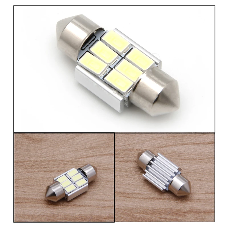 1 шт. автомобильный купольный светильник с двойным наконечником 5630 SMD 6
