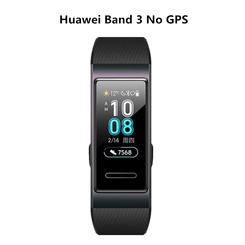 band 3 black huawei Band 3 Pro gps Amoled 0,95 'Полноцветный Сенсорный Водонепроницаемый металлический браслет с датчиком пульса для плавания и сна - Цвет: band 3 black
