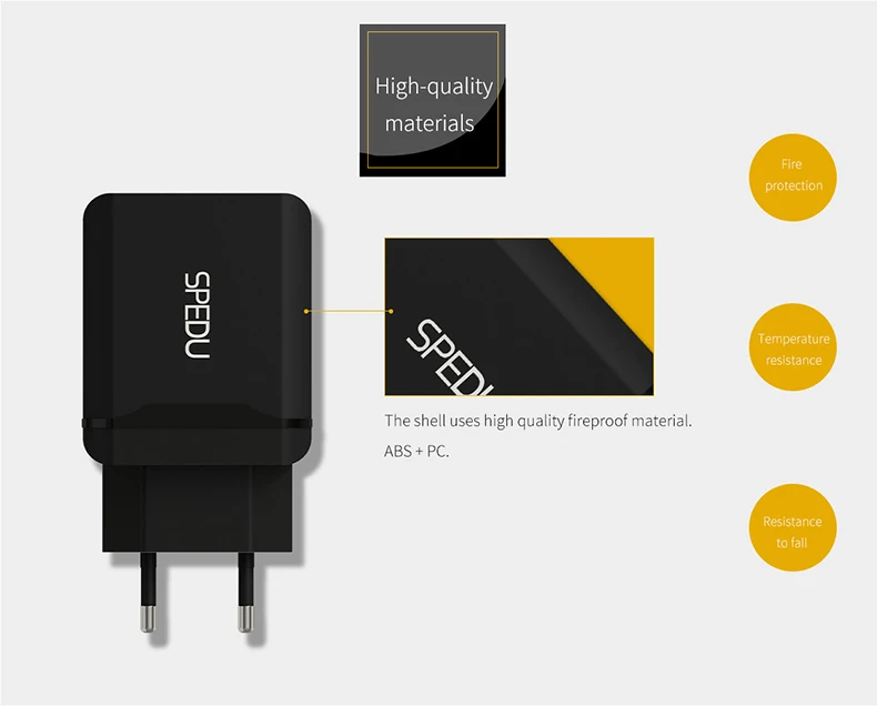 Spedu USB Зарядное устройство Универсальный Quick Charge 3.0 быстрый мобильный телефон Зарядное устройство(quick charge 2.0 совместимый) для Samsung Huawei LG Xiaomi