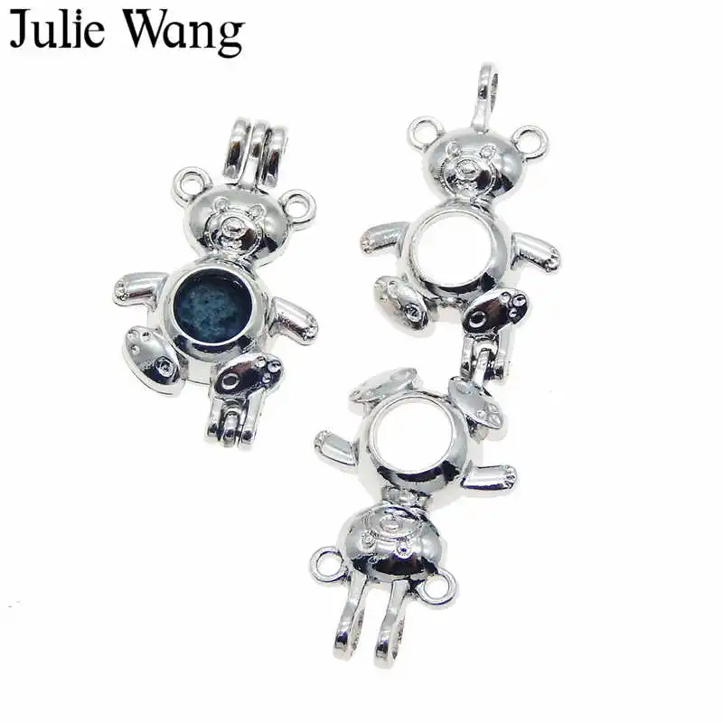 Жемчужные бусины Julie Wang в форме медведя 2 шт. клетка диффузор эфирного масла
