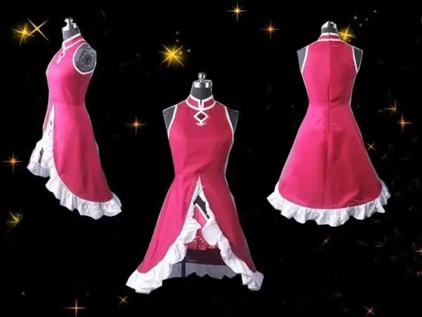 Аниме Puella Magi Madoka Magica Сакура Кёко косплей костюм красный 11 |